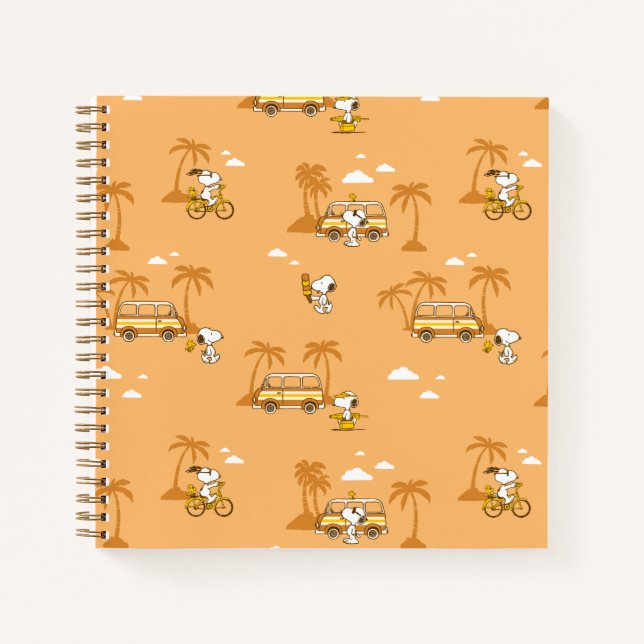 Carnet Voyage sur route | Peanuts Snoopy Beach Motif (Devant)