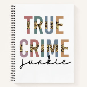 Carnet Vrai crime Junkie Crimes de meurtre montre l'amo