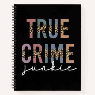 Carnet Vrai crime Junkie Crimes de meurtre montre l'amo
