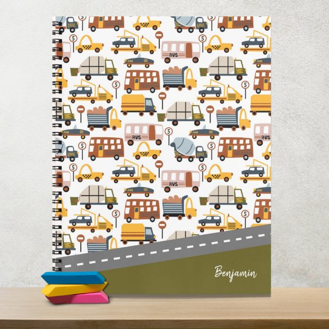Carnet Vroom ! Vroom ! Voiture et transport Motif Garçon (Créateur téléchargé)