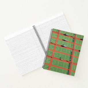 Carnet Vue aérienne sur des courts de tennis