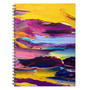 Carnet Vue de fermeture d'une palette de peinture à l'hui