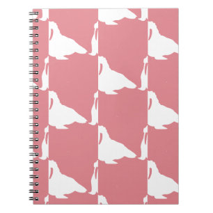 Carnet Walrus en blanc et rose