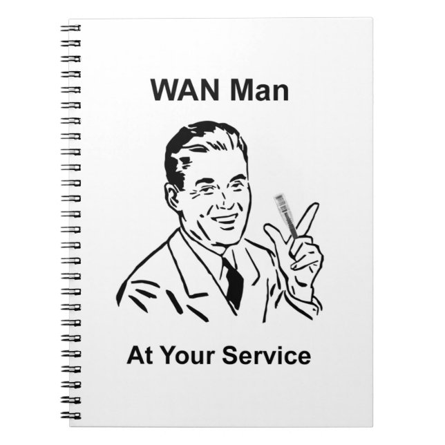 Carnet WAN Man À Votre Service Retro Tech (Devant)
