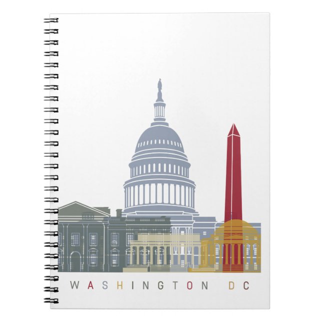 Carnet Washington DC skyline poster (Devant)