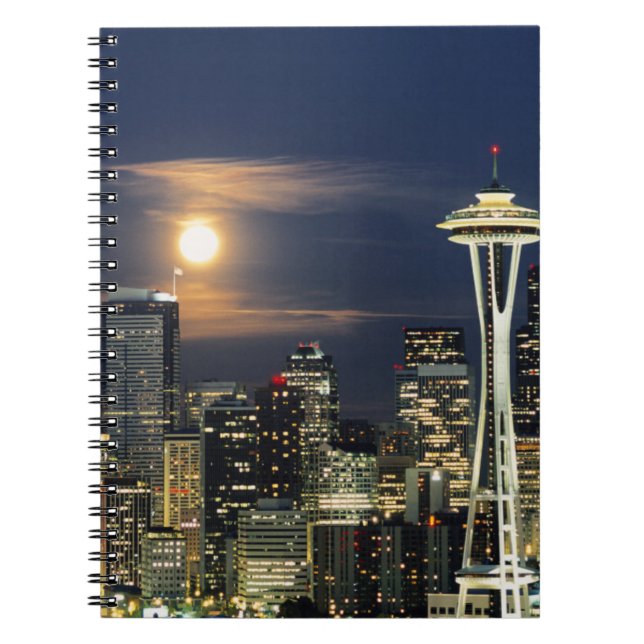 Carnet Washington, Seattle, Skyline la nuit à partir de K (Devant)