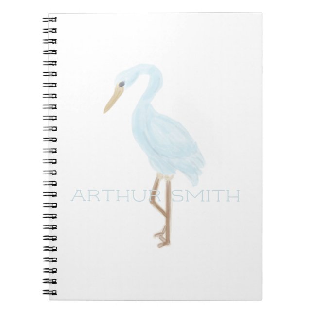 Carnet Watercolor Blue Crane (Devant)