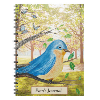 Carnet Watercolor Bluebird
