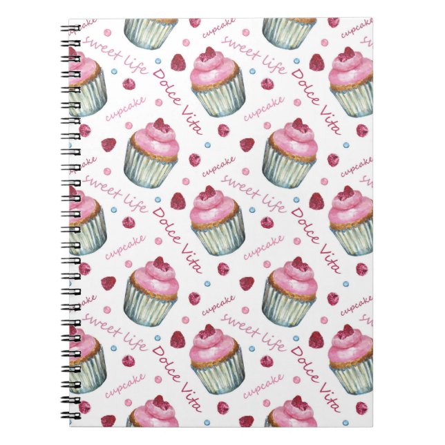 Carnet Watercolor cupcakes (Devant)