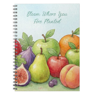 Carnet Watercolor Fruit Abundance, Tu Bishvat Background