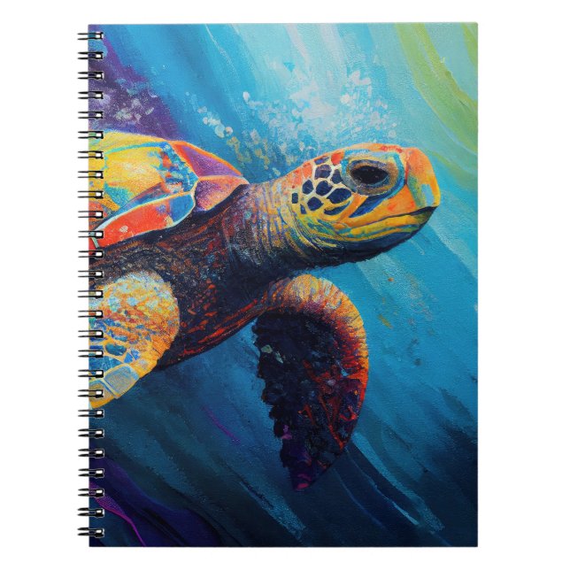 Carnet Watercolor Sea Turtle (Devant)