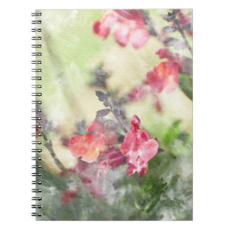 Carnet Watercolor spring flowers