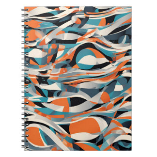 Carnet Waves Abstrait - Moderne et Dynamique