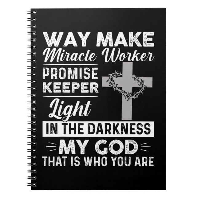 Carnet Waymaker Miracle Worker Promesse Keeper Lumière Jé (Devant)
