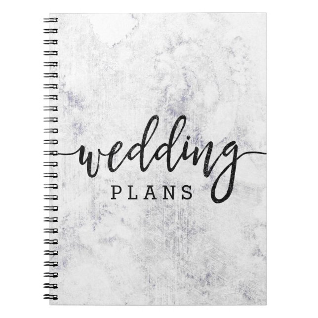 Carnet Wedding planner blanc et gris chic (Devant)