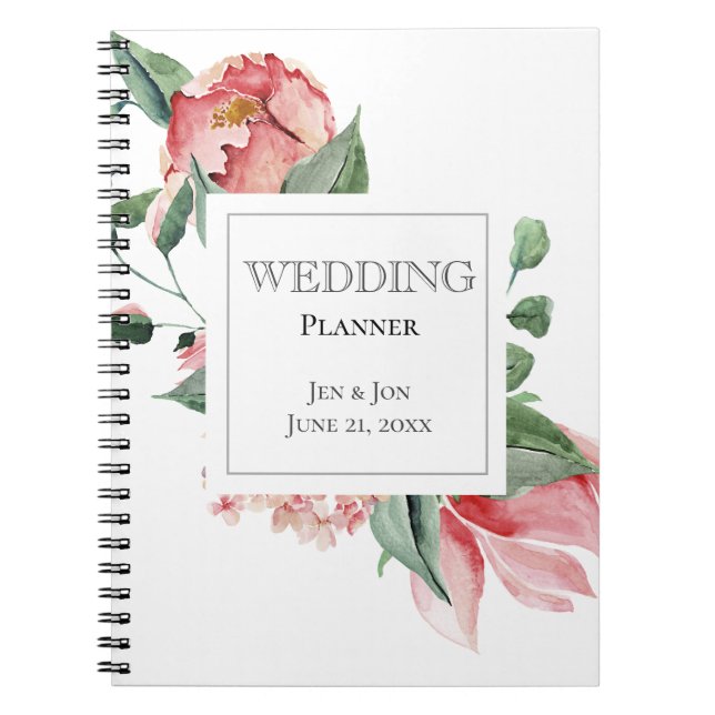 Carnet Wedding planner Bold Pink Magnolia (Devant)