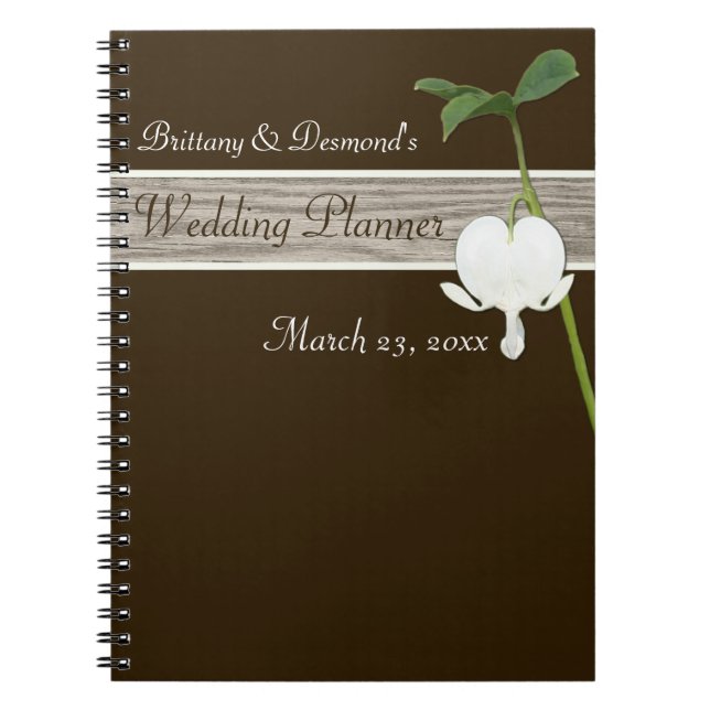 Carnet Wedding planner Brown du coeur saignant (Devant)