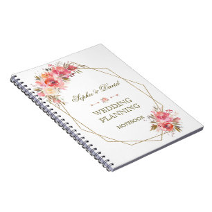 Carnet Wedding planner de cadre de Parties scintillant or