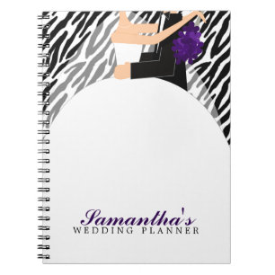 Carnet Wedding planner de jeunes mariés {pourpre foncé}