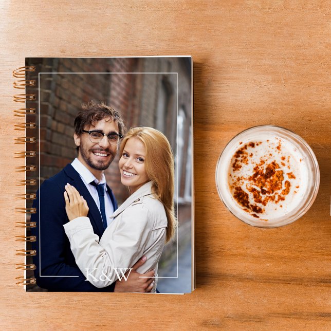 Carnet Wedding planner de monogramme de cadre élégant (Créateur téléchargé)