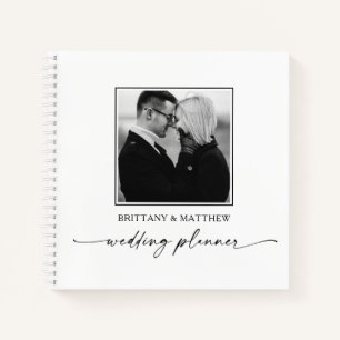 Carnet Wedding planner photo Calligraphy Ink noir blanc