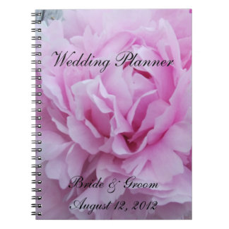 Carnet Wedding planner rose de fleurs de pivoines