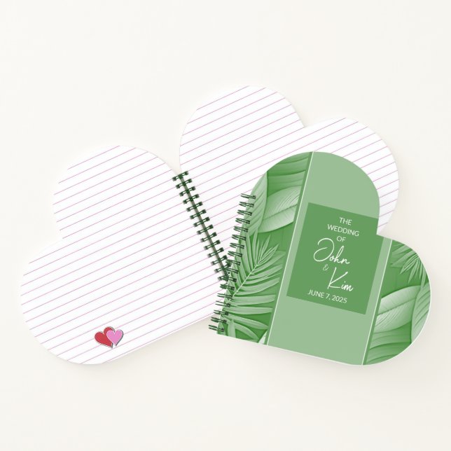 Carnet Wedding planner vert tropical (Intérieur)