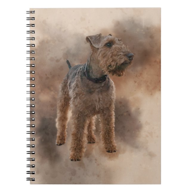 Carnet Welsh Terrier sur un Arrière - plan Brown tacheté (Devant)