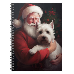 Carnet West Highland White Terrier Santa Claus Noël