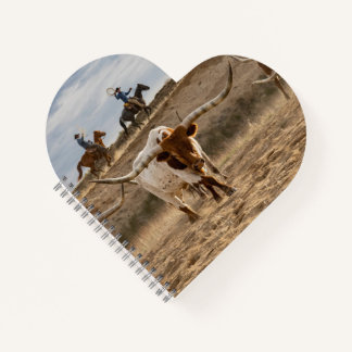 Carnet Western Cowboys with Longhorn Cattle