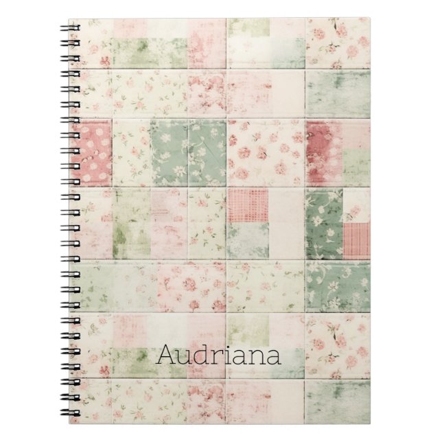 Carnet Western Mint Pink Floral Quilt Patterns (Devant)