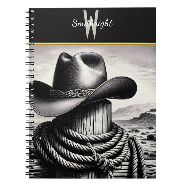 Carnet Western Whimsy : Cowboy Casquette & Lasso (Devant)