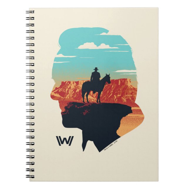 Carnet Westworld | Dr Ford Silhouette Of Man en noir (Devant)