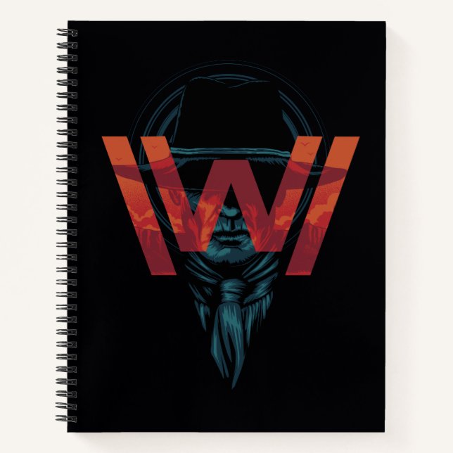Carnet Westworld | L'homme en noir logo graphique (Devant)
