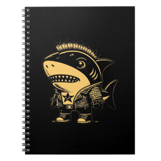 Carnet Whimsigoth Cyborg Shark Art Vintage Design
