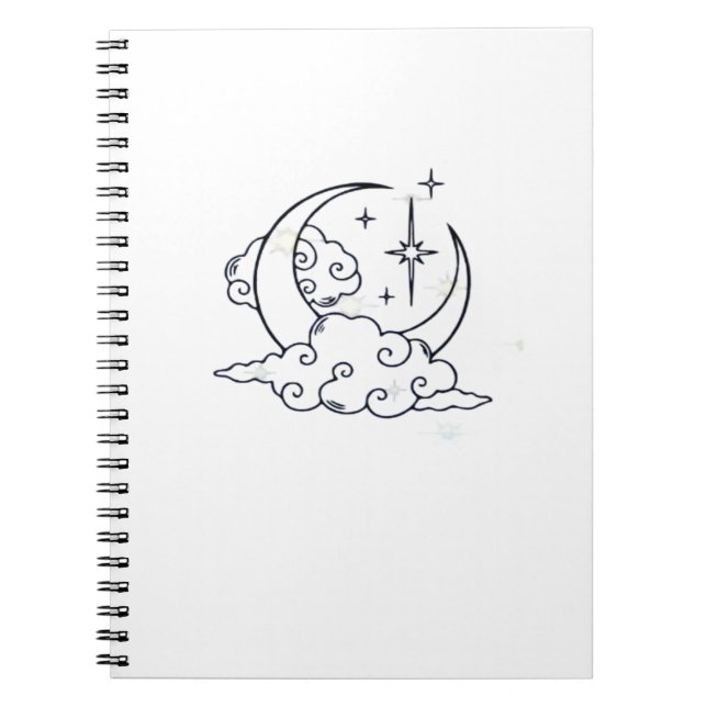 Carnet Whimsigoth Nuages Lune Witchy Classic (Devant)