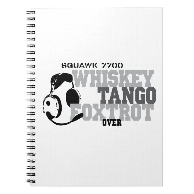 Carnet Whiskey Tango Foxtrot - Humour de l'aviation (Devant)