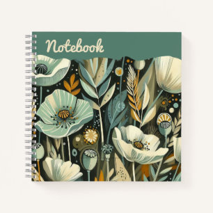 Carnet Whispers en Turquoise - Ethereal Poppies