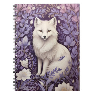 Carnet White Arctic Fox Lavender William Morris Fleurs