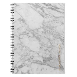 Carnet White Carrara Marble Gold Classic Personalised