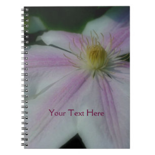 Carnet White Clematis Flower Personalized Nature