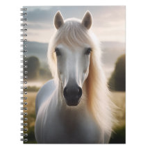 White Horse Portrait – Serene Equine Beauty