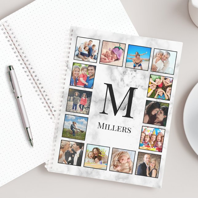 Carnet White Marble Stone Pattern (Créateur téléchargé)