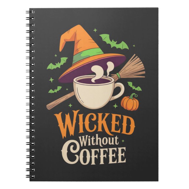 Carnet Wicked Without Coffee Halloween (Devant)