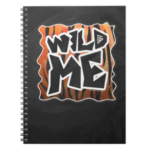 Carnet Wild Me Tiger Hot orange et noir