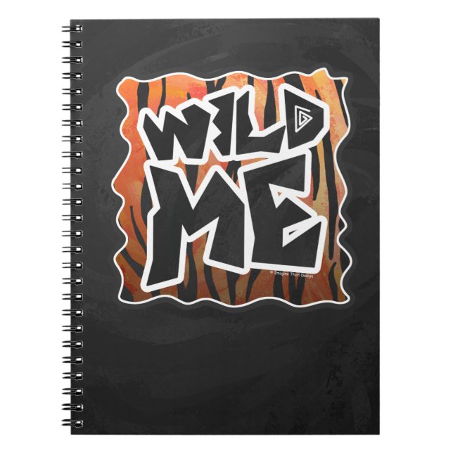 Carnet Wild Me Tiger Hot orange et noir (Devant)