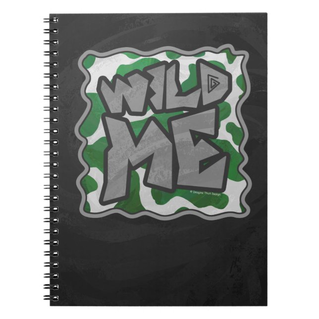 Carnet Wild Me Vache Vert et blanc Imprimer (Devant)