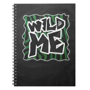 Carnet Wild Me vert et noir zèbre modèle