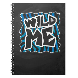 Carnet Wild Me Zebra Noir et Bleu