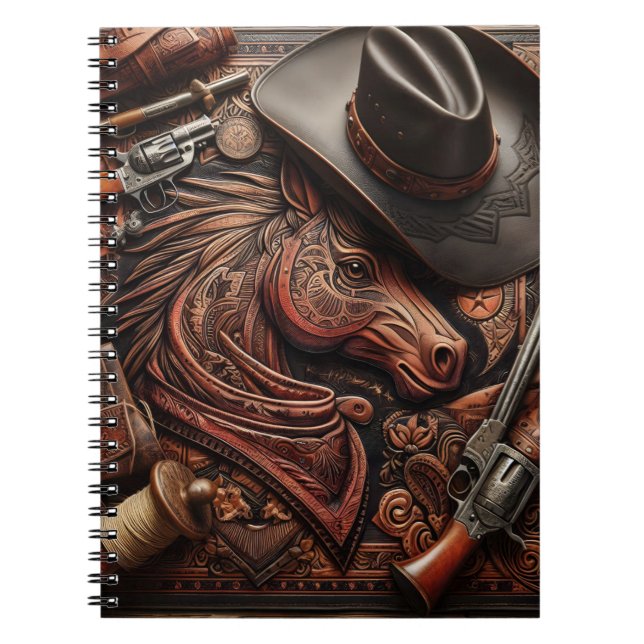 Carnet Wild West Still Life : Cowboy Casquette, Gun et pl (Devant)